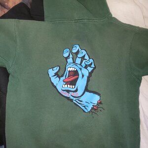 Santa Cruz screaming hand sweatshirt forest green